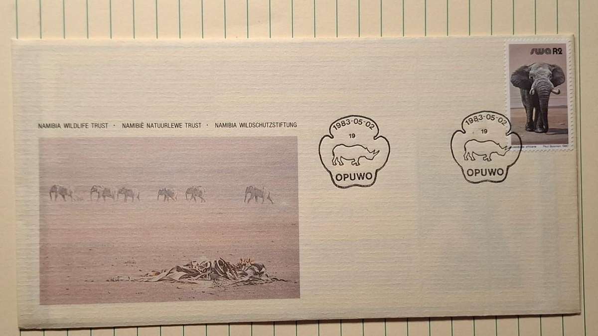 1983 - SWA - First Day Cover with Insert - Namibia Wildlife Trust -  Post Mark Opuwo