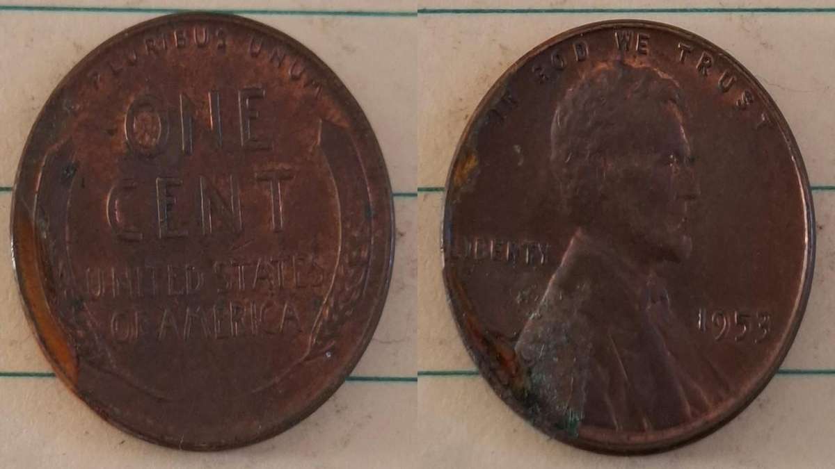 1953 - USA - 1 Cent  -  "Lincoln - Wheat Ears Reverse" -  - Bronze