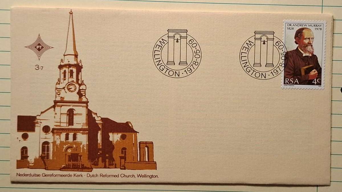1978 - RSA - FDC with insert - Dutch Reformed Church -  Postmark Wellington