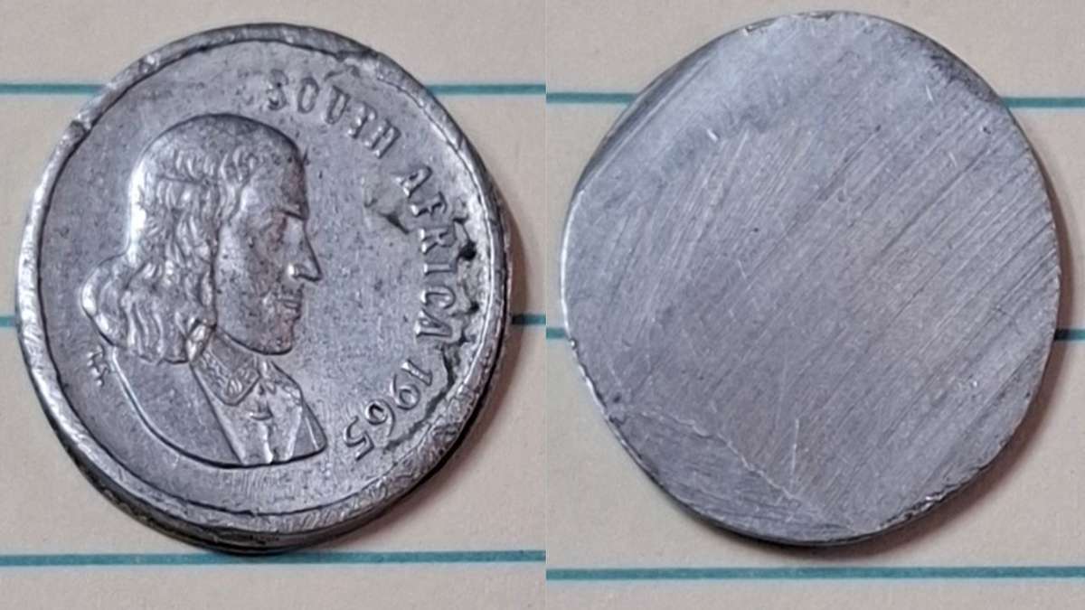 1965 - South Africa - 5c - < 1g - Van Riebeeck - Nickel