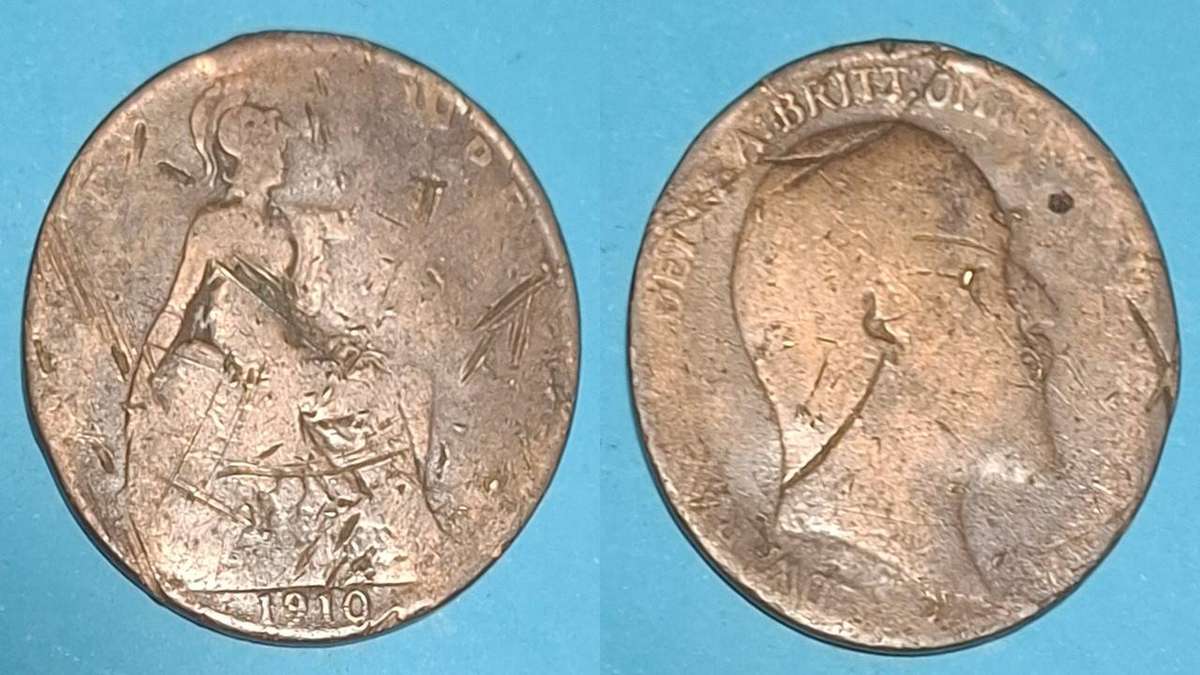 1910 - UK - 1 Penny - Edward VII - Demonetised - Aug 1971 - Bronze