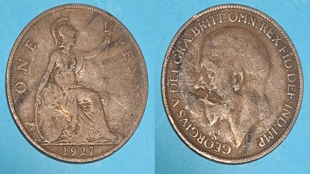 1927 - UK - 1 Penny - George V - Demonetised - Aug 1971 - Bronze