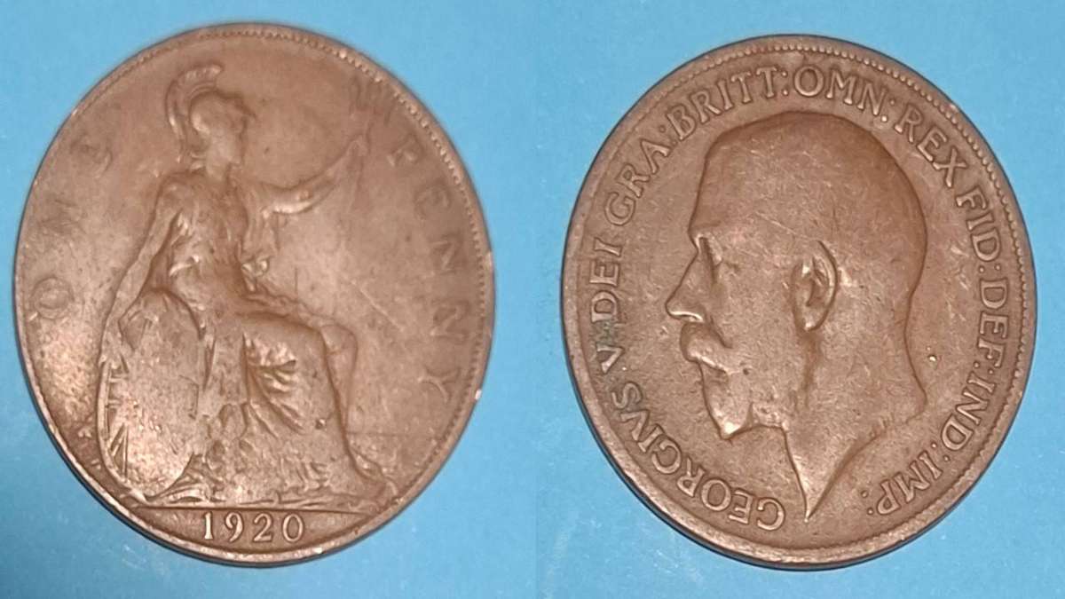 1920 - UK - 1 Penny - Edward V - Demonetised - Aug 1971 - Bronze