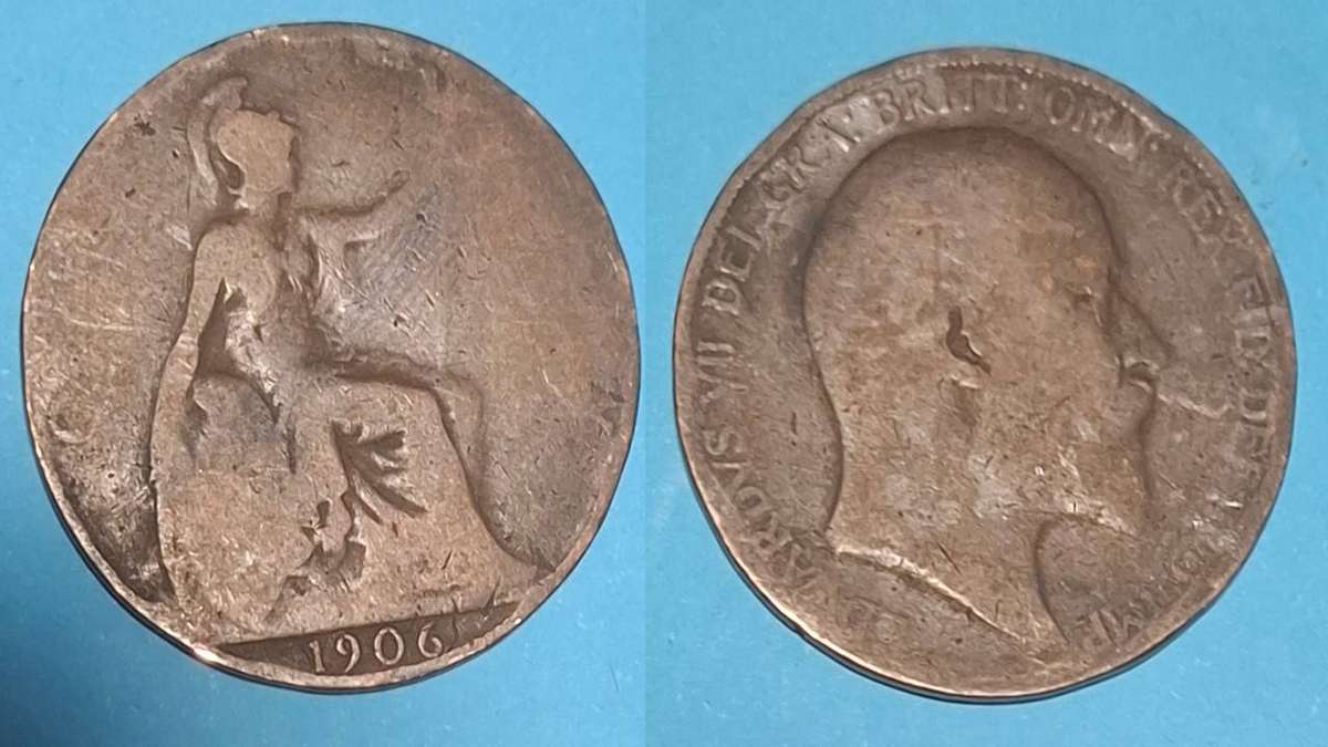 1906 - UK - 1 Penny - Edward VII - Demonetised - Aug 1971 - Bronze