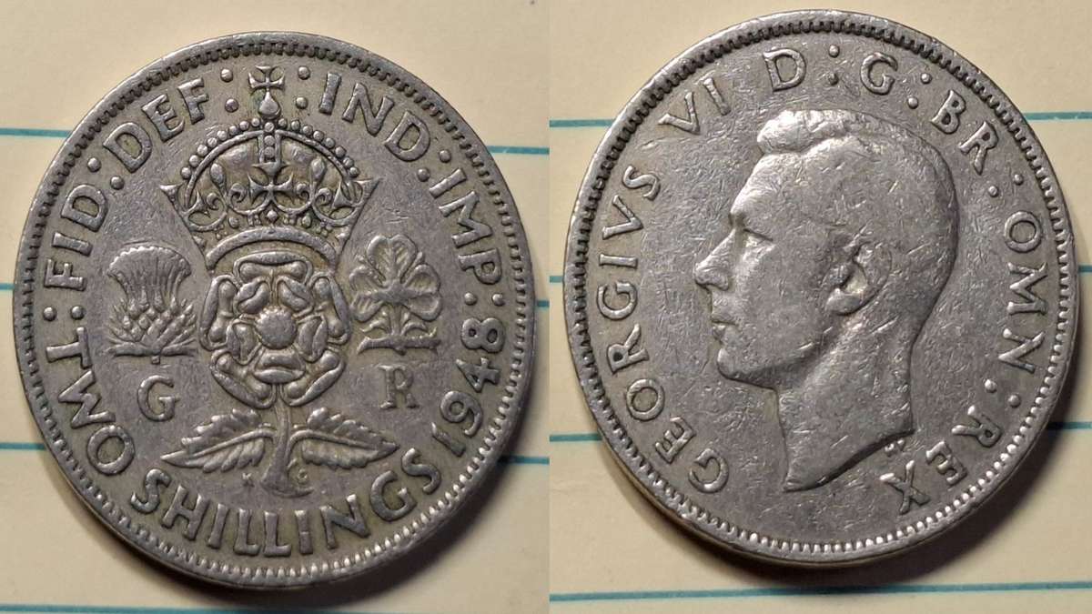 1948 - UK - 2 Shilling - George VI - June 1993 - Copper-nickel