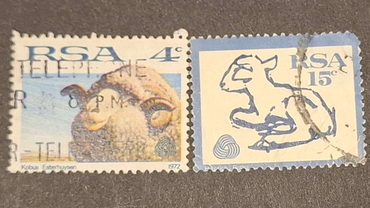 1972 - South Africa - 4c + 15c  - Sheep and Wool Industry.