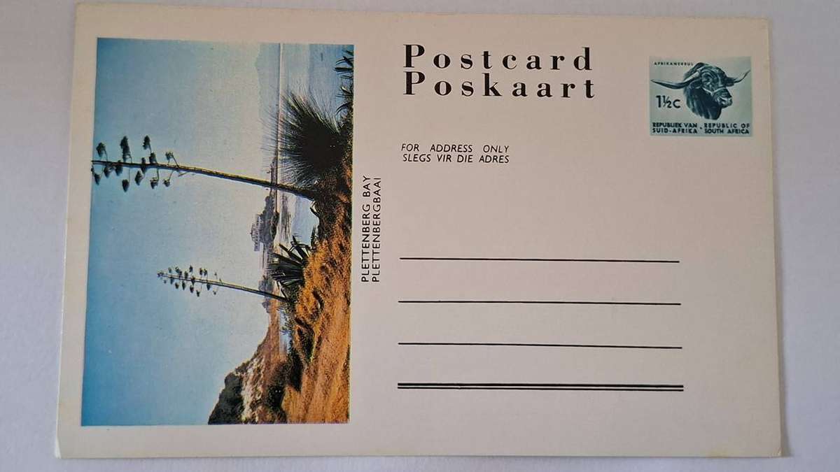 1960-1970's - RSA - 1½c -  Plettenberg bay / Plettenbergbaai - Prepaid Postcard.