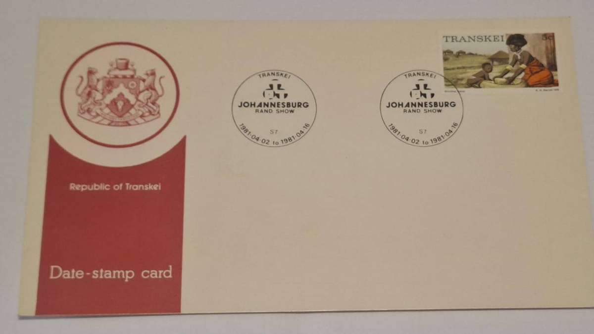 1981 - Transkei - Johannesburg Rand Show - Date-stamp card.
