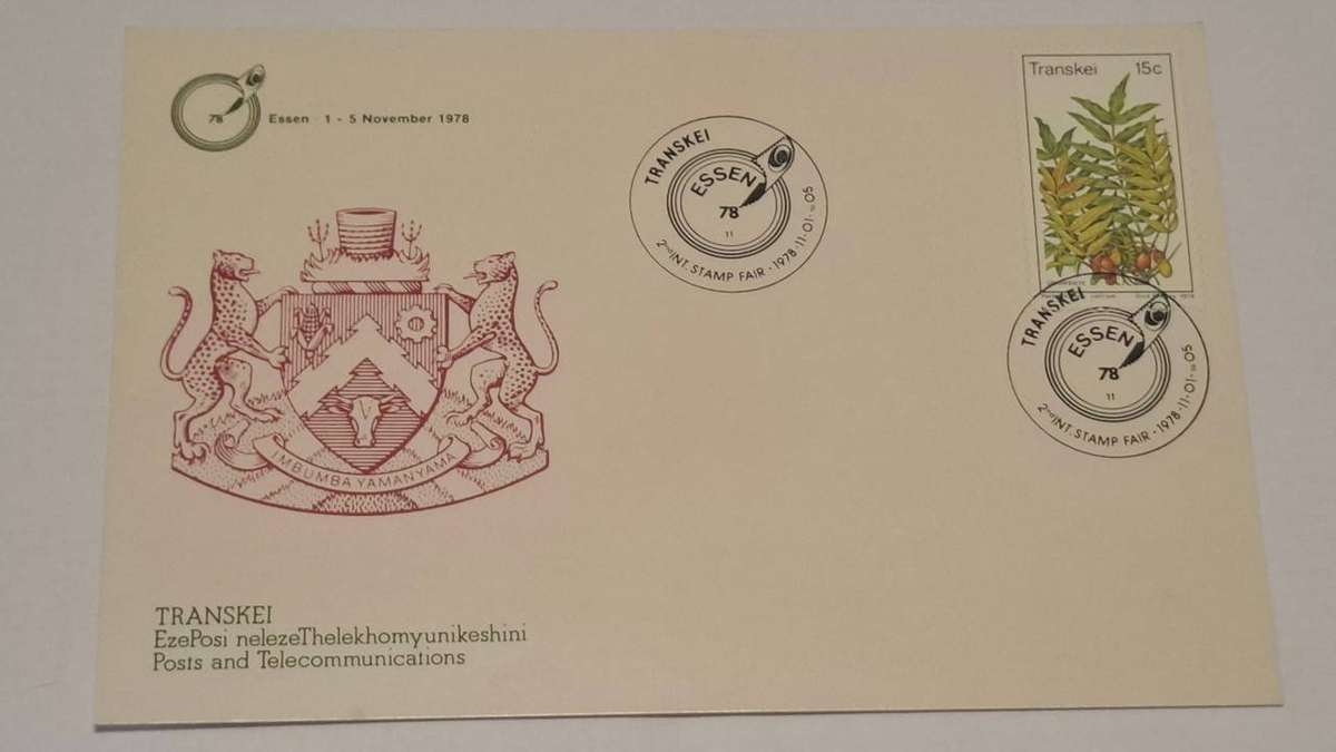 1978 - Transkei - Stamp Exhibition 1978 Essen 2nd - Date-stamp card.
