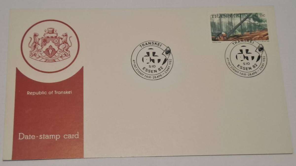 1982 - Transkei - Stamp exhibition Essen DSC - Date-stamp card.