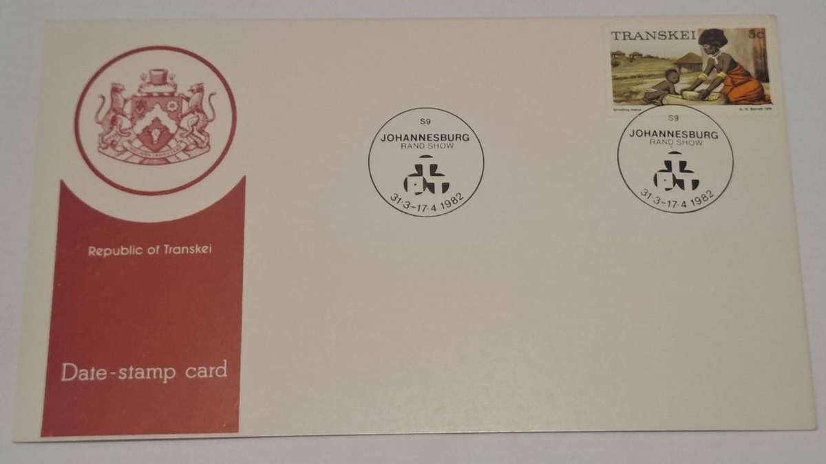 1982 - Transkei - Johannesburg Rand Show - Date-stamp card.