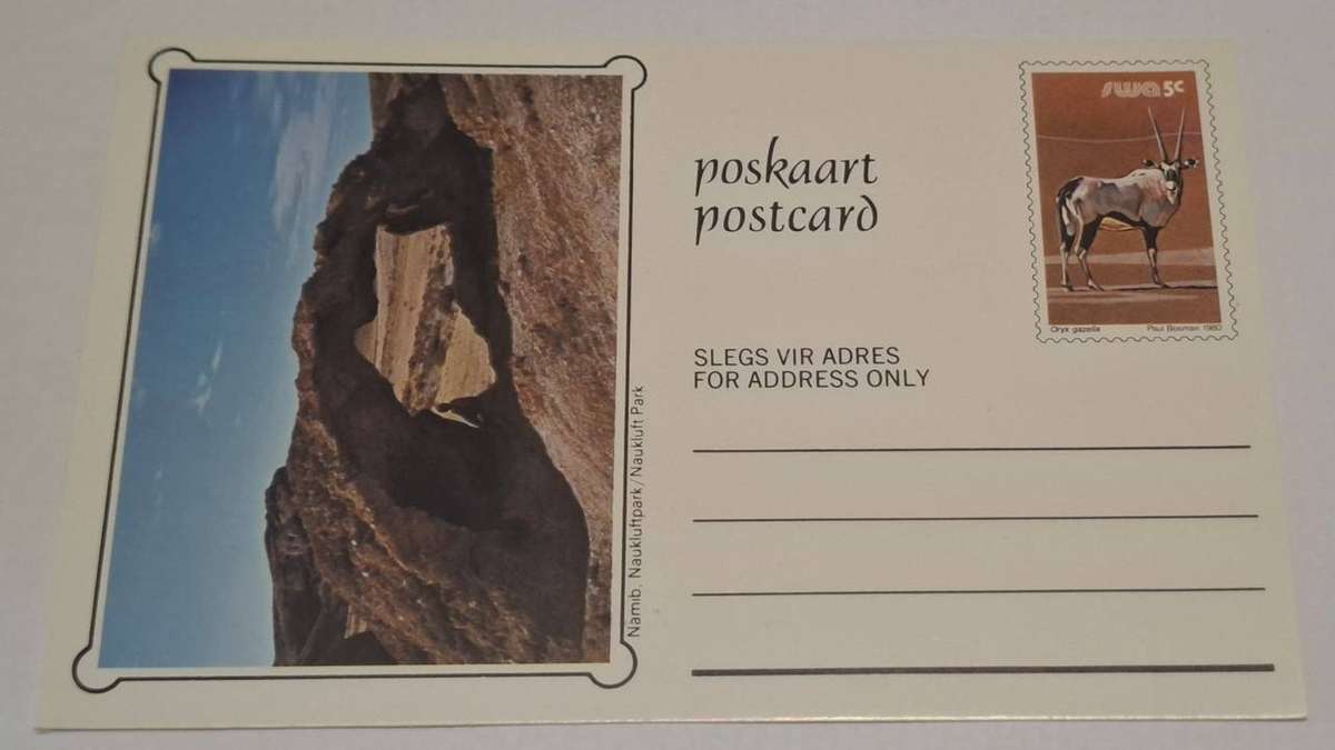 1980 - SWA - Unused Glossy Postcard - 5c - Namib.Naukluftpark.
