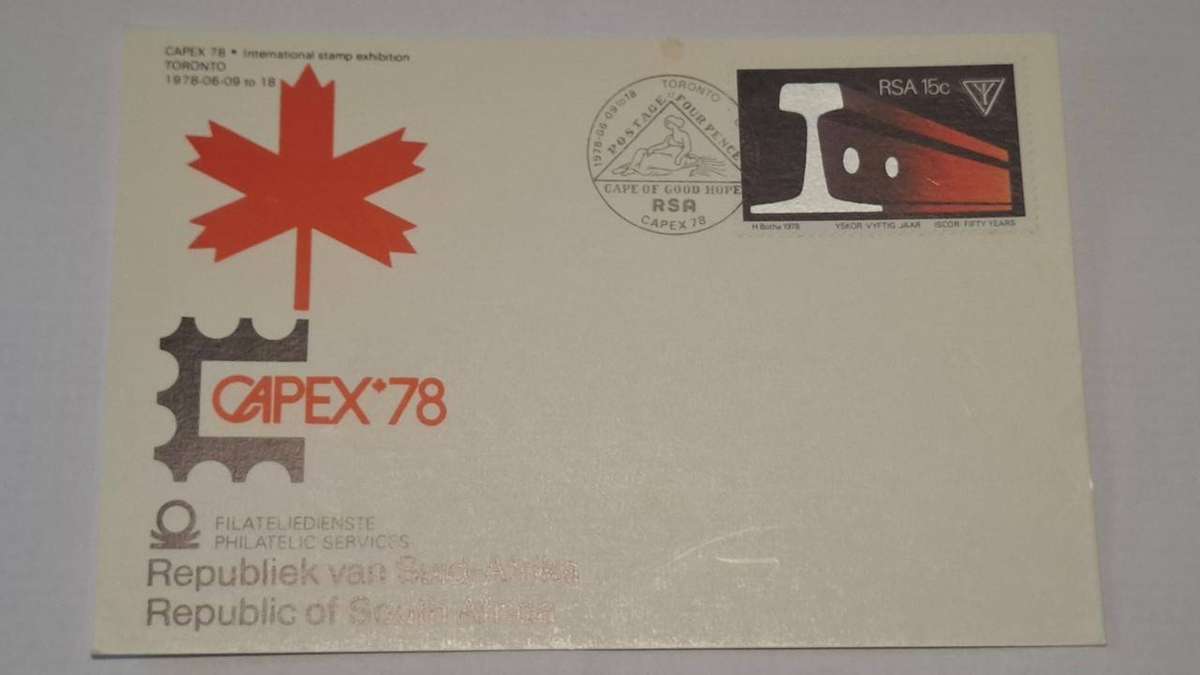 1978 - RSA - Stamp Exhibition 1978 Toronto CAPEX78 - Date-stamp card.