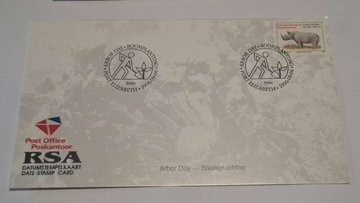 1996 - RSA - Arbor Day - Date-stamp card.