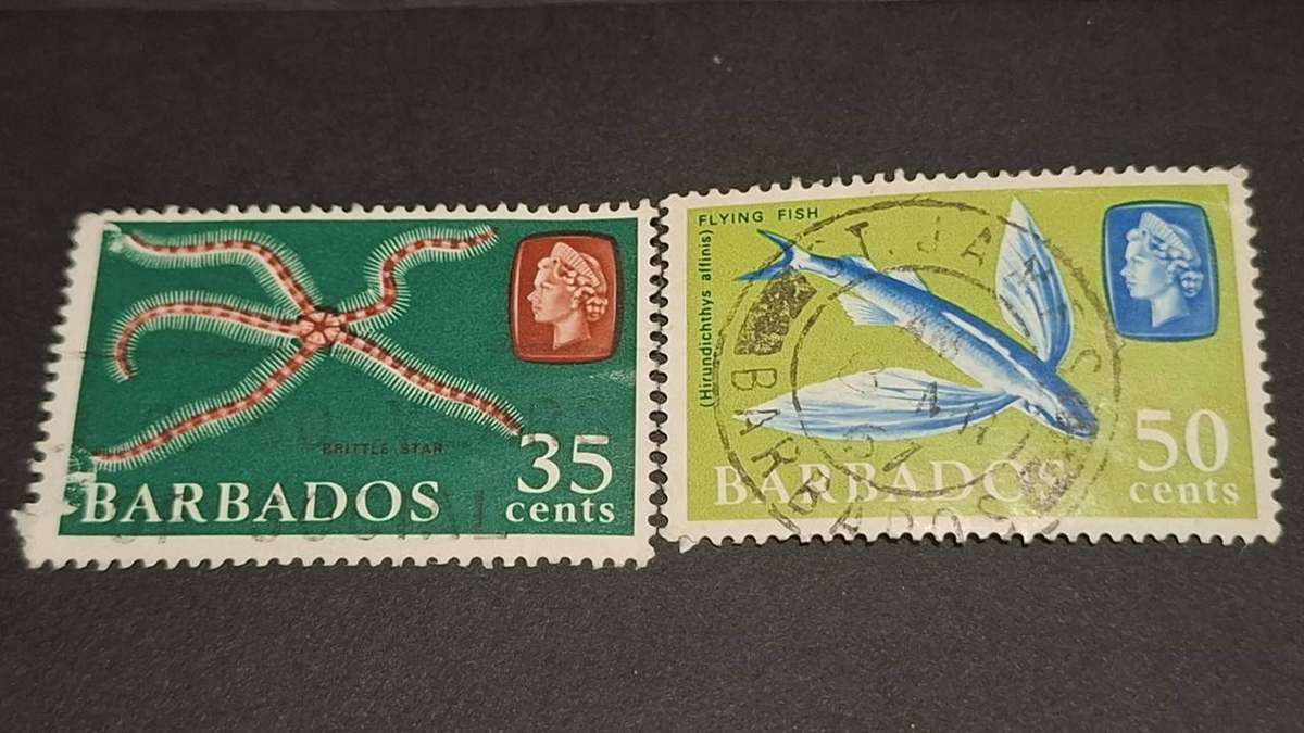 1965 - Barbados  - 35c + 50c - Marine Life.