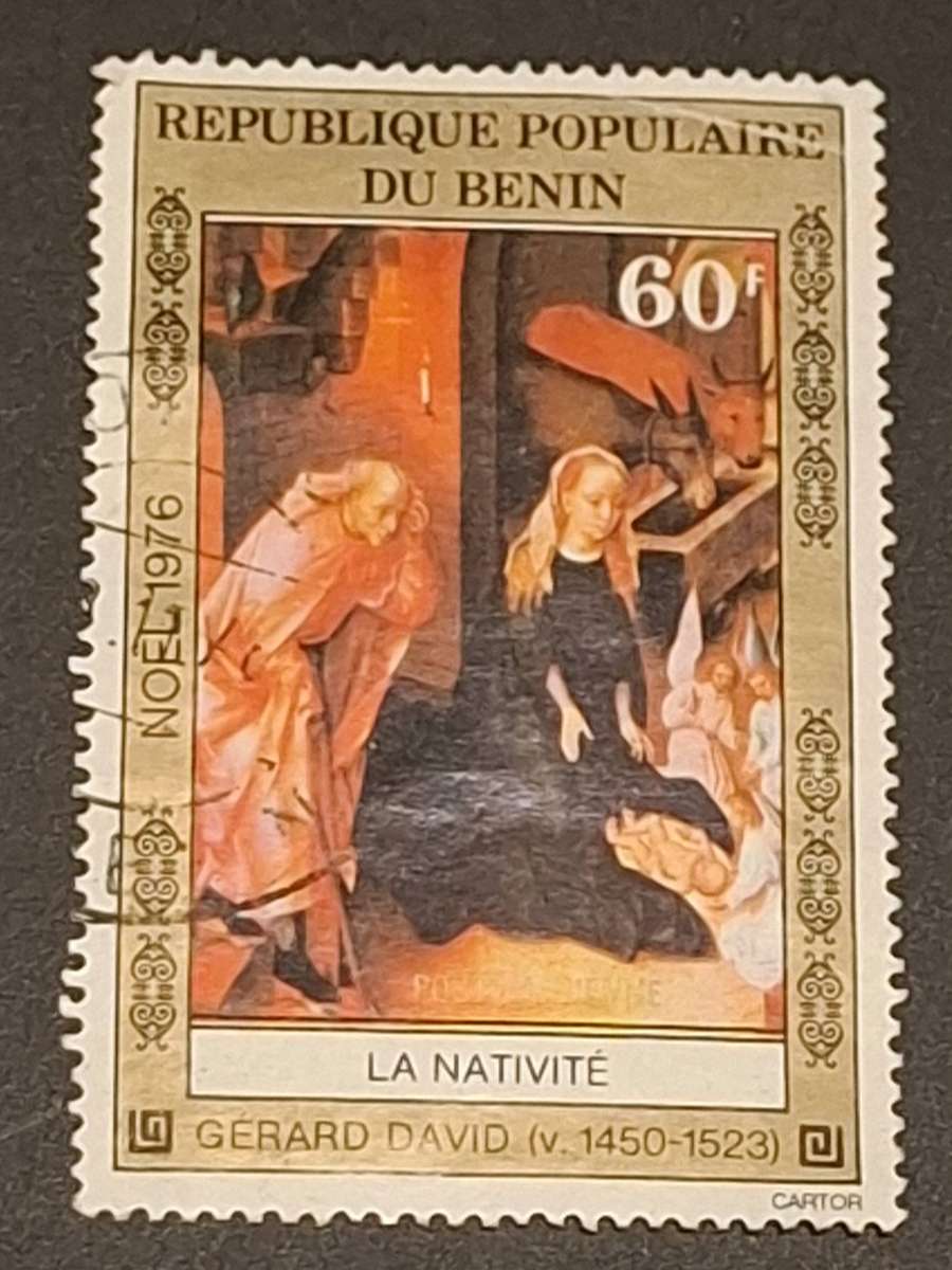 1976 - Benin - 60F -  Airmail - "The Nativity" - David, 1433-1494.