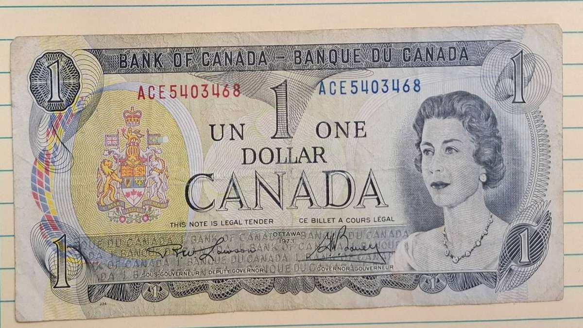 1973 - Canada - 1 Dollar - Signature: Ruston William Lawson (RWL) +  Gerald Keith Bouey (GKB) - Demo