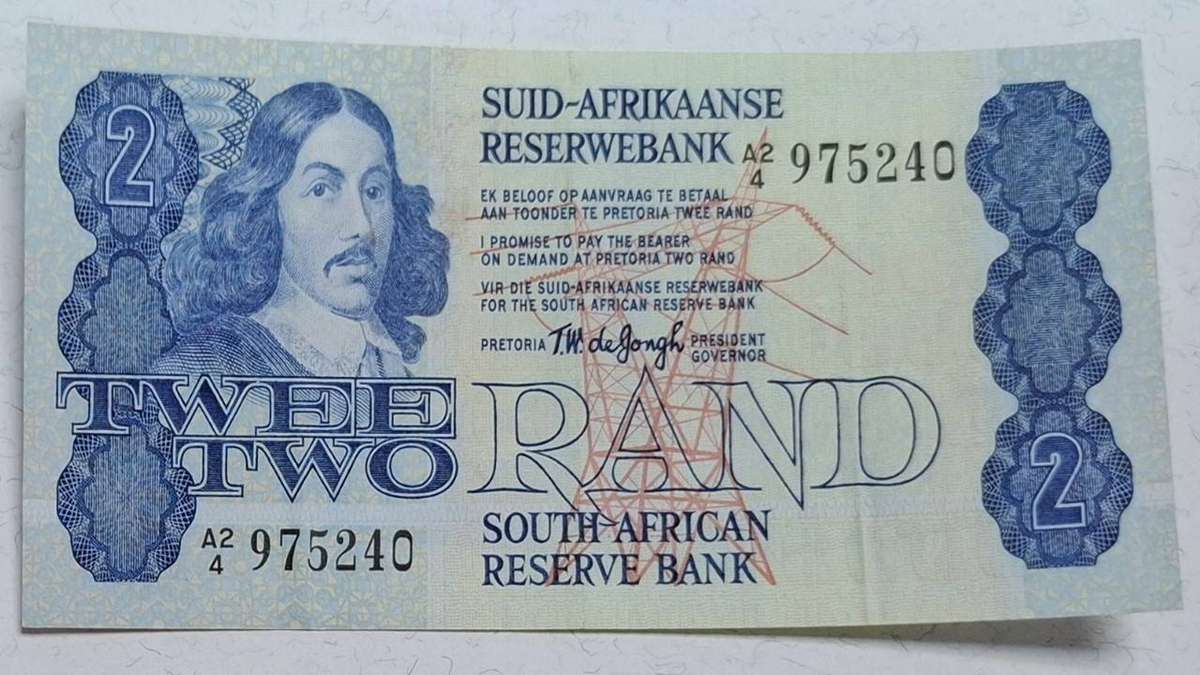 1978 - South Africa - R2 - AU - Signature : TW de Jongh +  Watermark Jan van Riebeeck - Demonetised