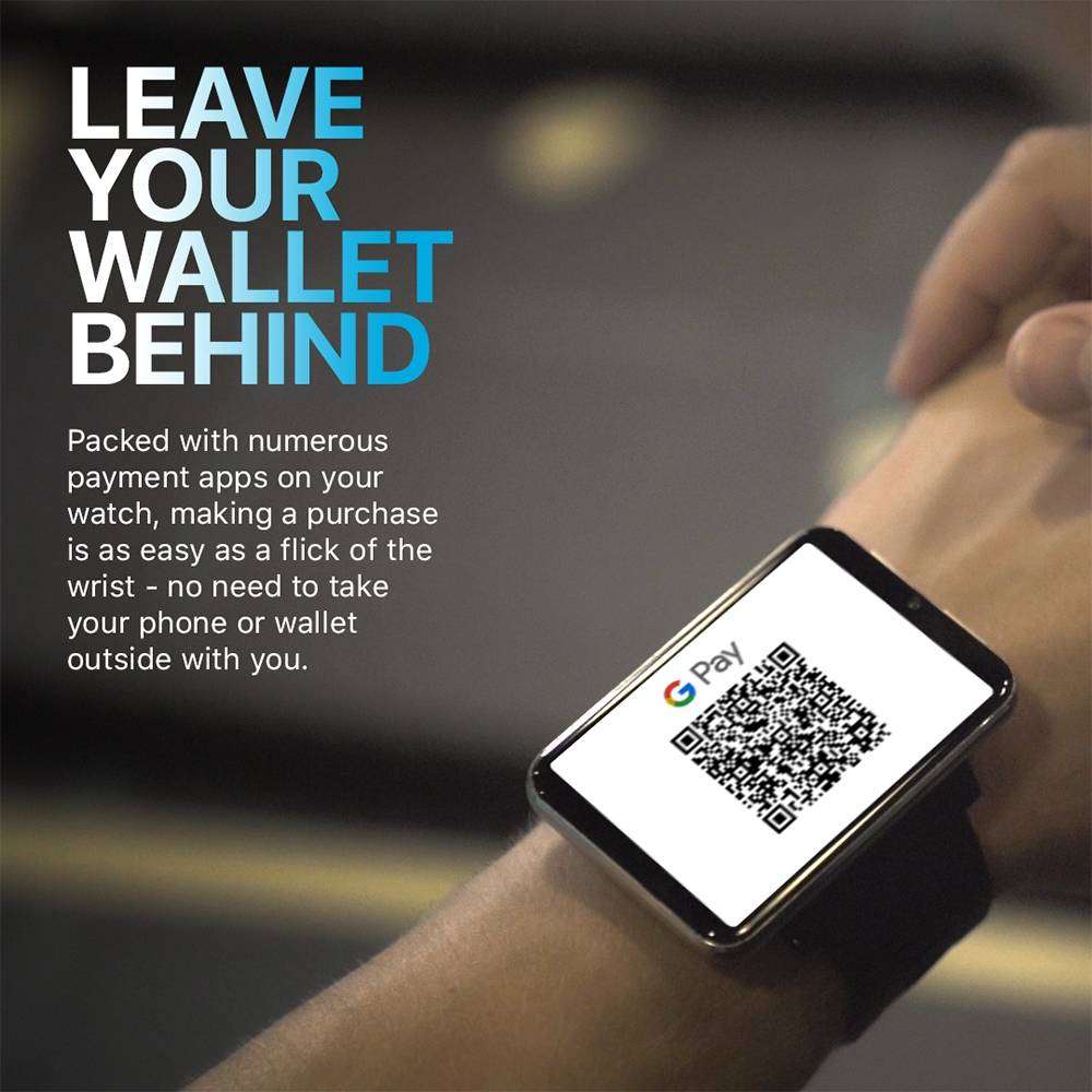 LEMFO LEMT 2.8 inch Large Screen 4G Smart Watch Android 7.1, Specification:1GB+16GB (Black)