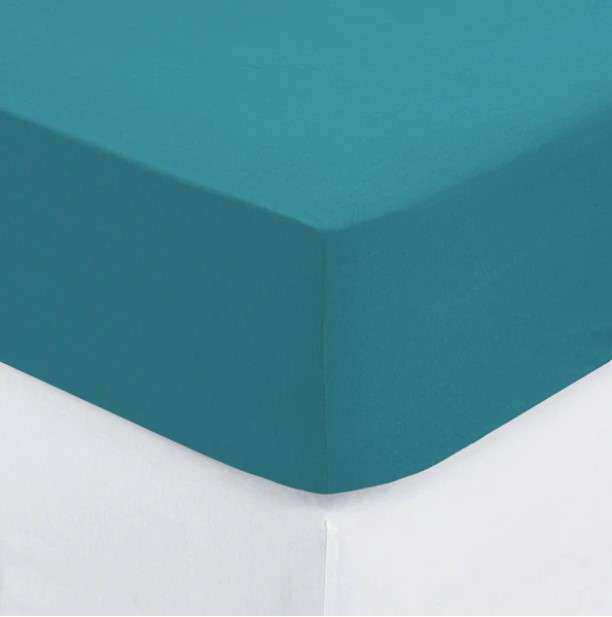 Queen Size Microfibre Fitted Sheet - Teal