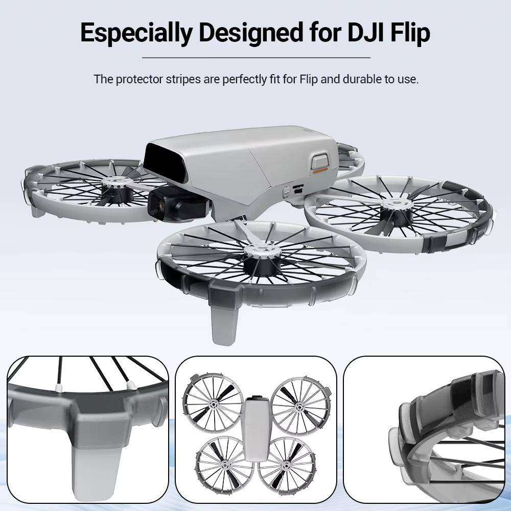 DJI Flip CYNOVA FL-FZT-CY Paddle Impact Protectors (Translucent Black)