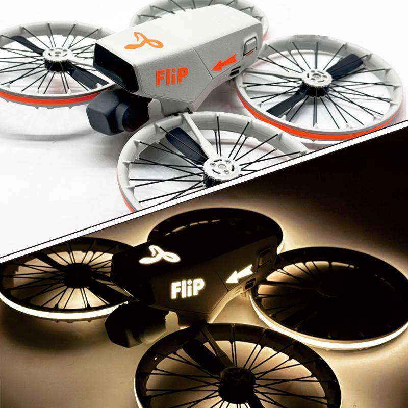 For DJI Flip CQT Drone Light Up Stickers Cool Fuselage Luminous Stickers(Orange)