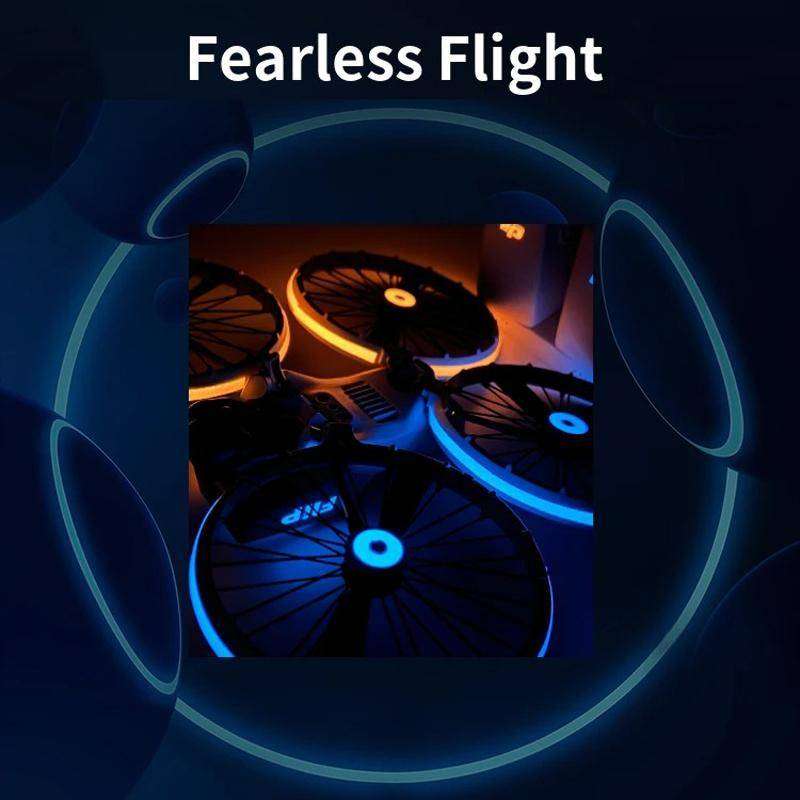 For DJI Flip CQT Drone Light Up Stickers Cool Fuselage Luminous Stickers(Orange)