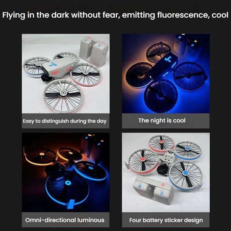 For DJI Flip CQT Drone Light Up Stickers Cool Fuselage Luminous Stickers(Orange)