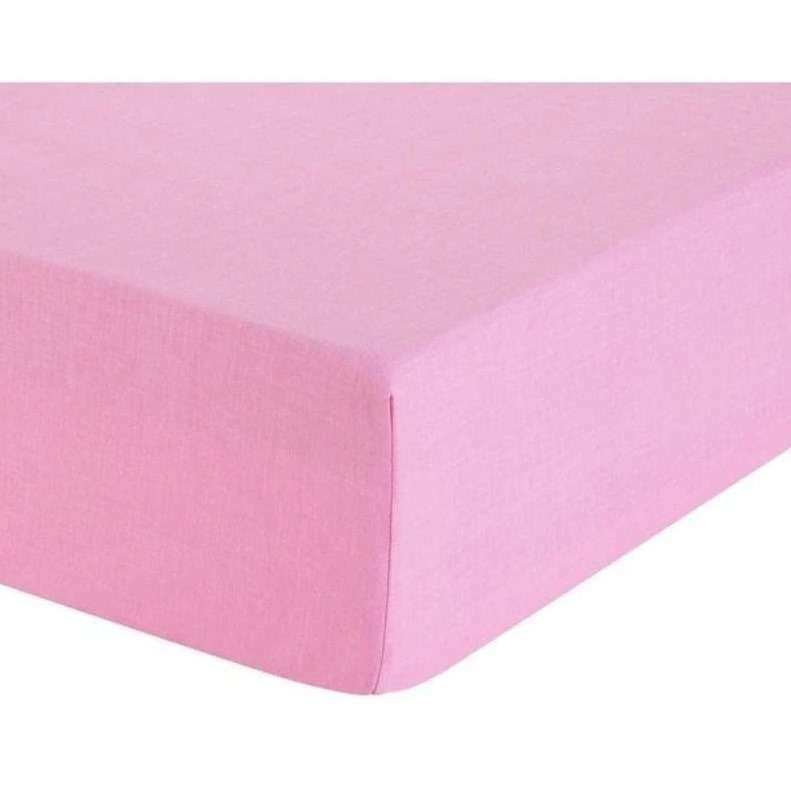 Queen Size Microfibre Fitted Sheet - Light Pink