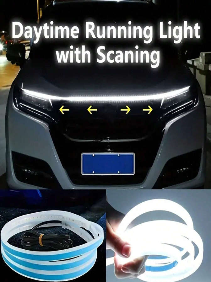 Car LED Hood Light - Universal Daytime Running - White