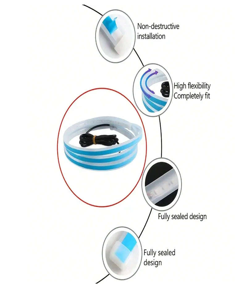Car LED Hood Light - Universal Daytime Running - White
