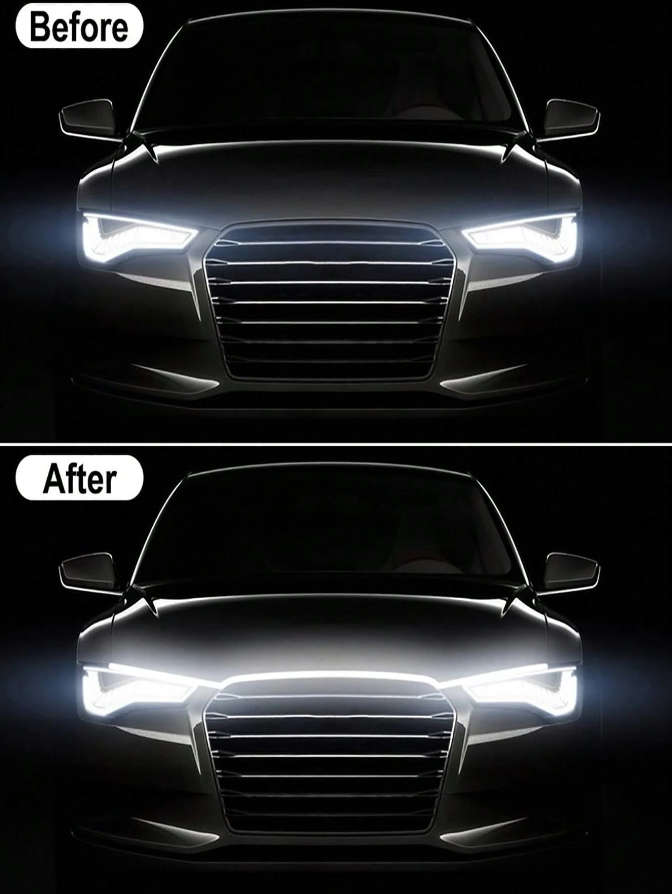 Car LED Hood Light - Universal Daytime Running - White