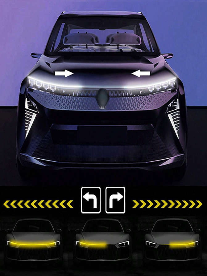 Car LED Hood Light - Universal Daytime Running - White