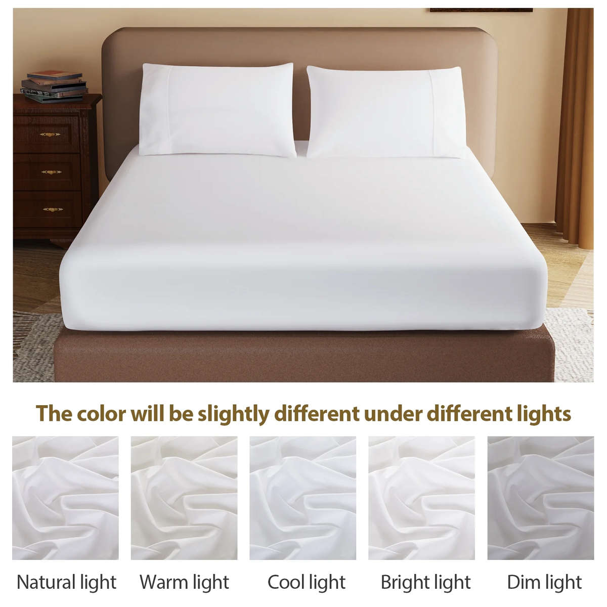 Fitted Sheet & Pillowcase Set! White