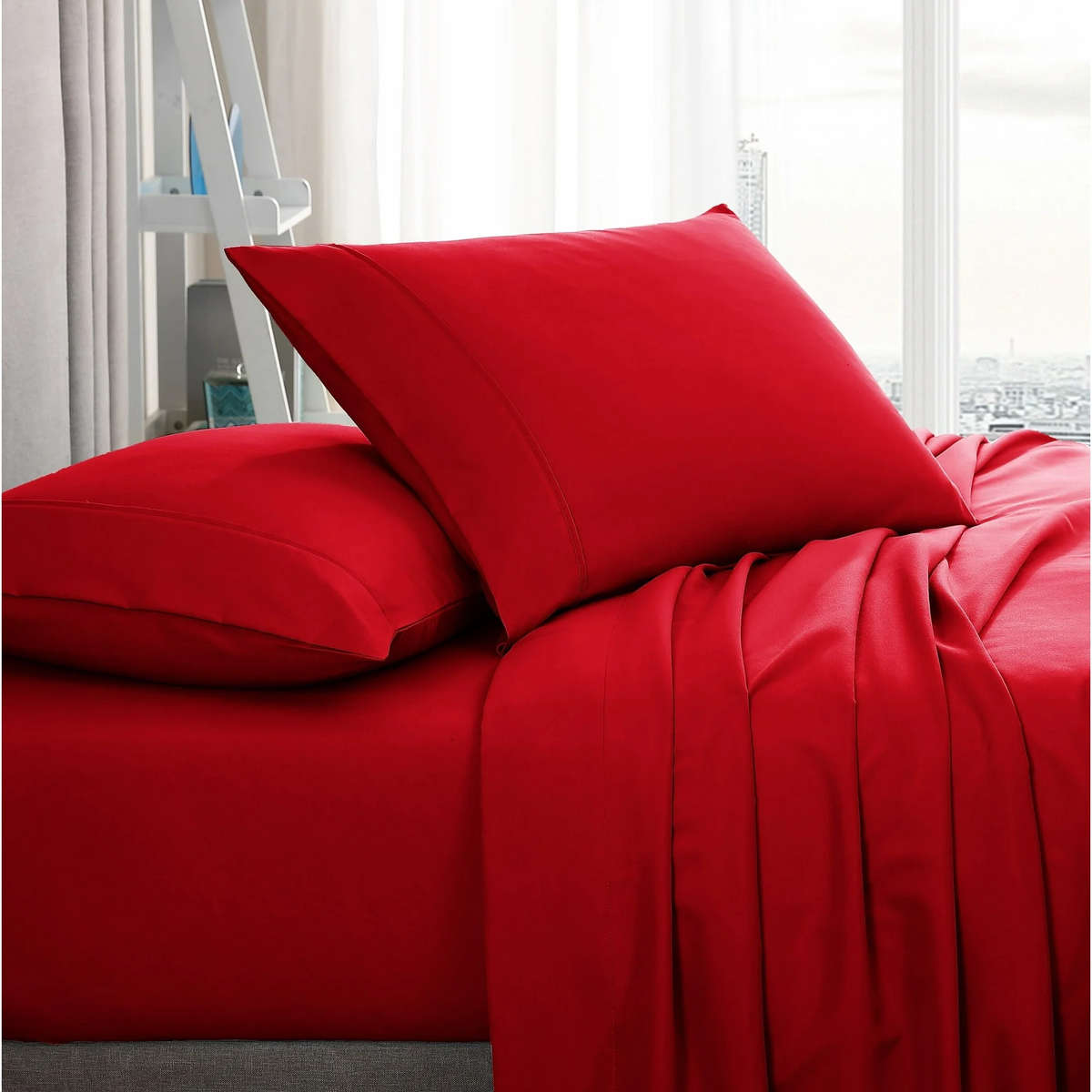 Fitted Sheet & Pillowcase Set! - Red