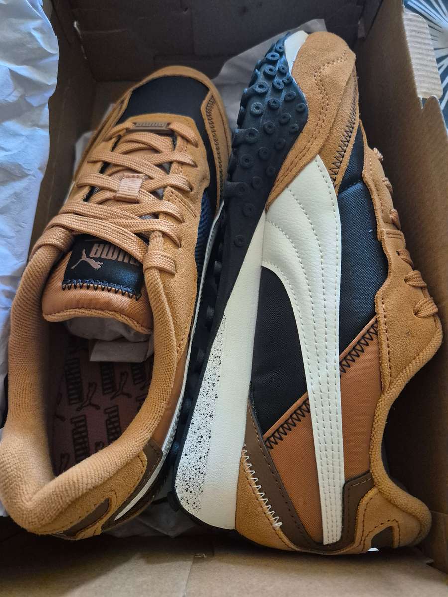 (LATE ENTRY) PUMA MENS BLKTOP RIDER PREPPY SNEAKERS CARAMEL SIZE UK 8 BRAND NEW