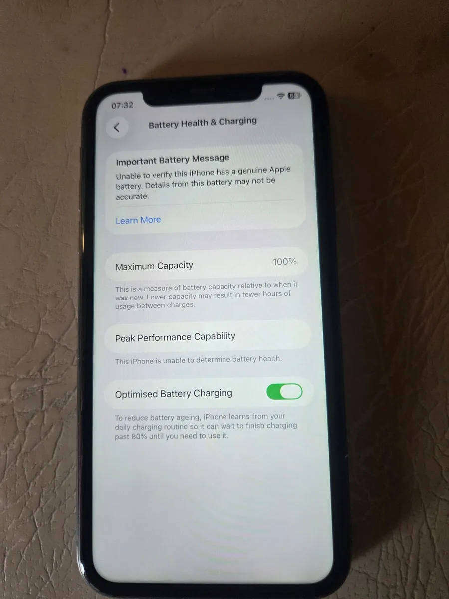 APPLE IPHONE 11 256GIG BLACK 100% BATTERY CAPACITY