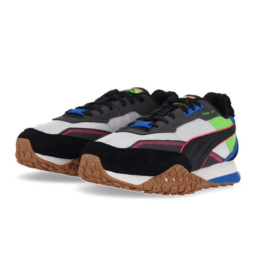 PUMA BLKTOP RIDER SNEAKERS VIBRANT GREY PITCH GREEN SIZE UK 8 BRAND NEW