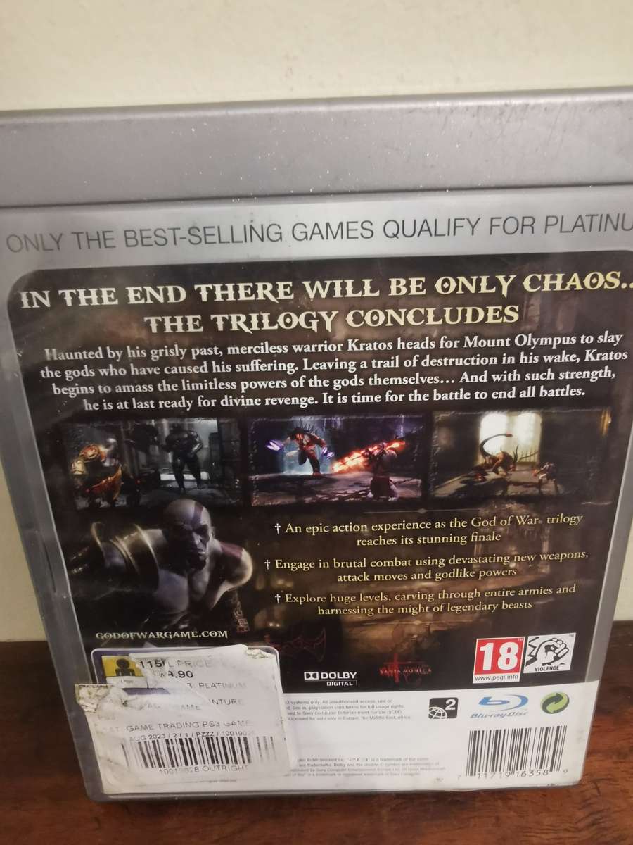 God of War 3 Complete with Booklet on PlayStation 3