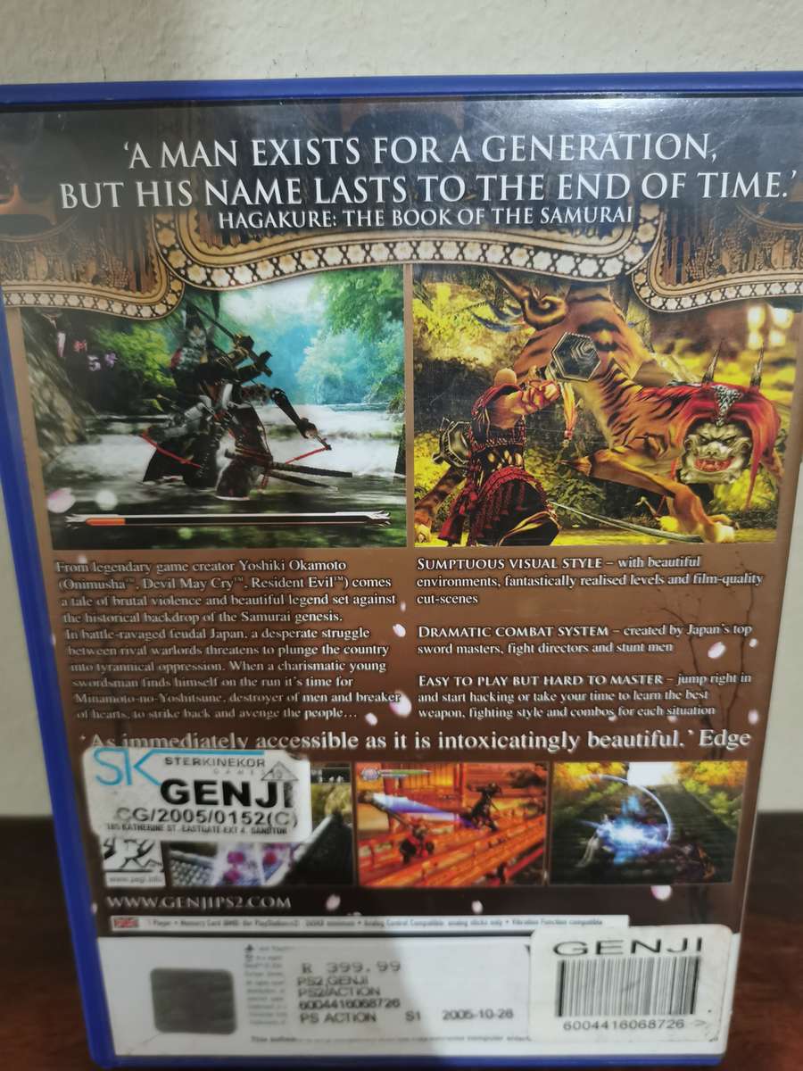 Extremely Rare on PlayStation 2 - Genji I with Booklet