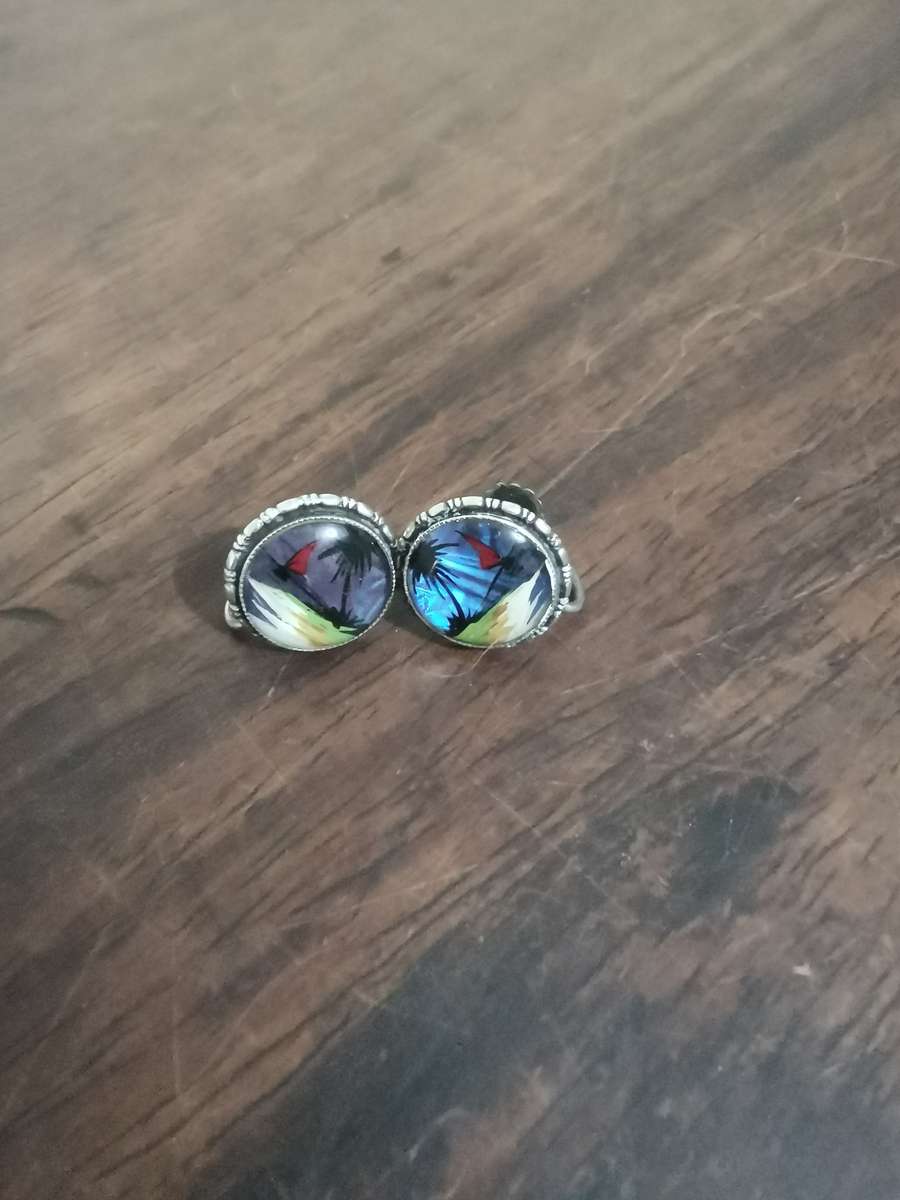 Antique Sterling Silver Earrings Made in England