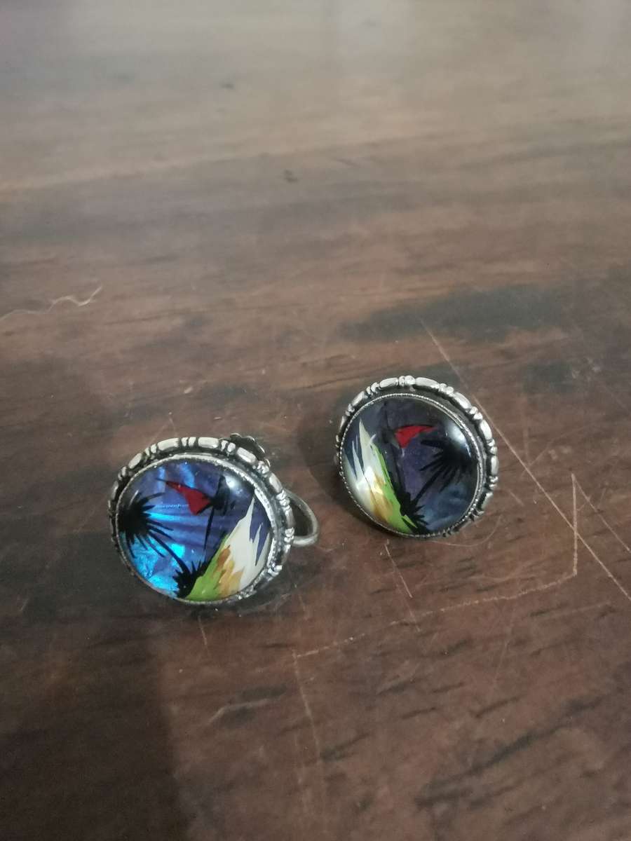 Antique Sterling Silver Earrings Made in England