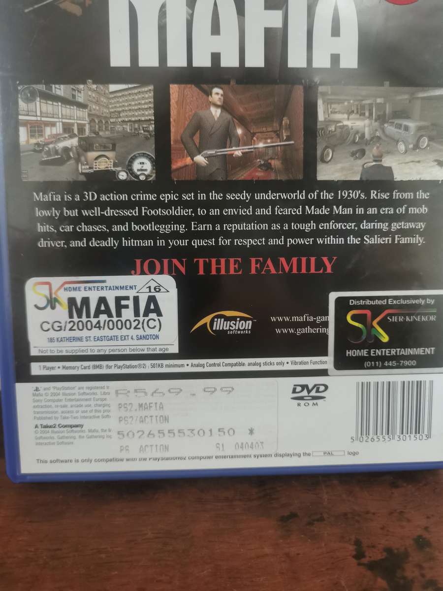 Mafia on PlayStation 2 with Booklet