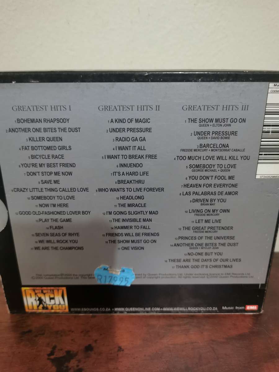 Queen Greatest Hits Box Set vol 1 2 and 3 on CD