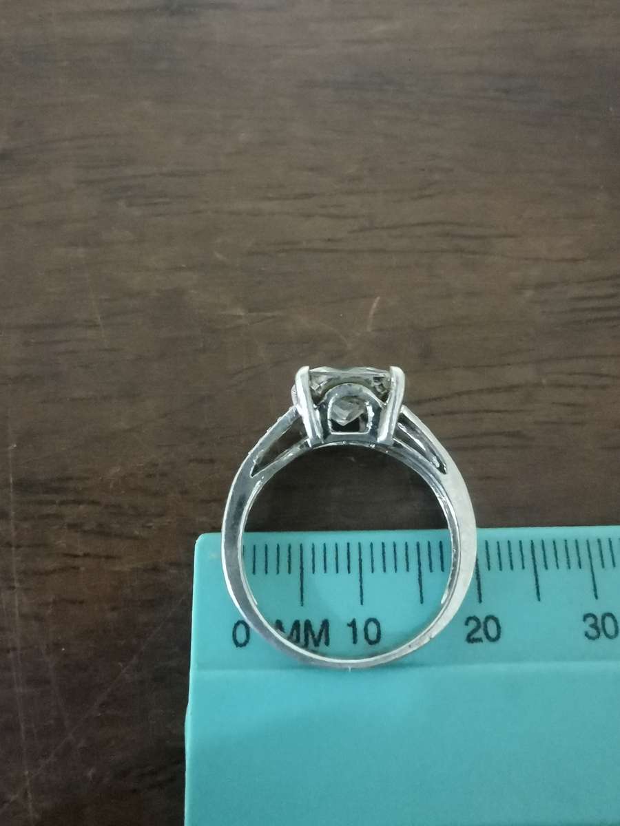 Breathtaking Sterling Silver Ring with a Large Center Stone