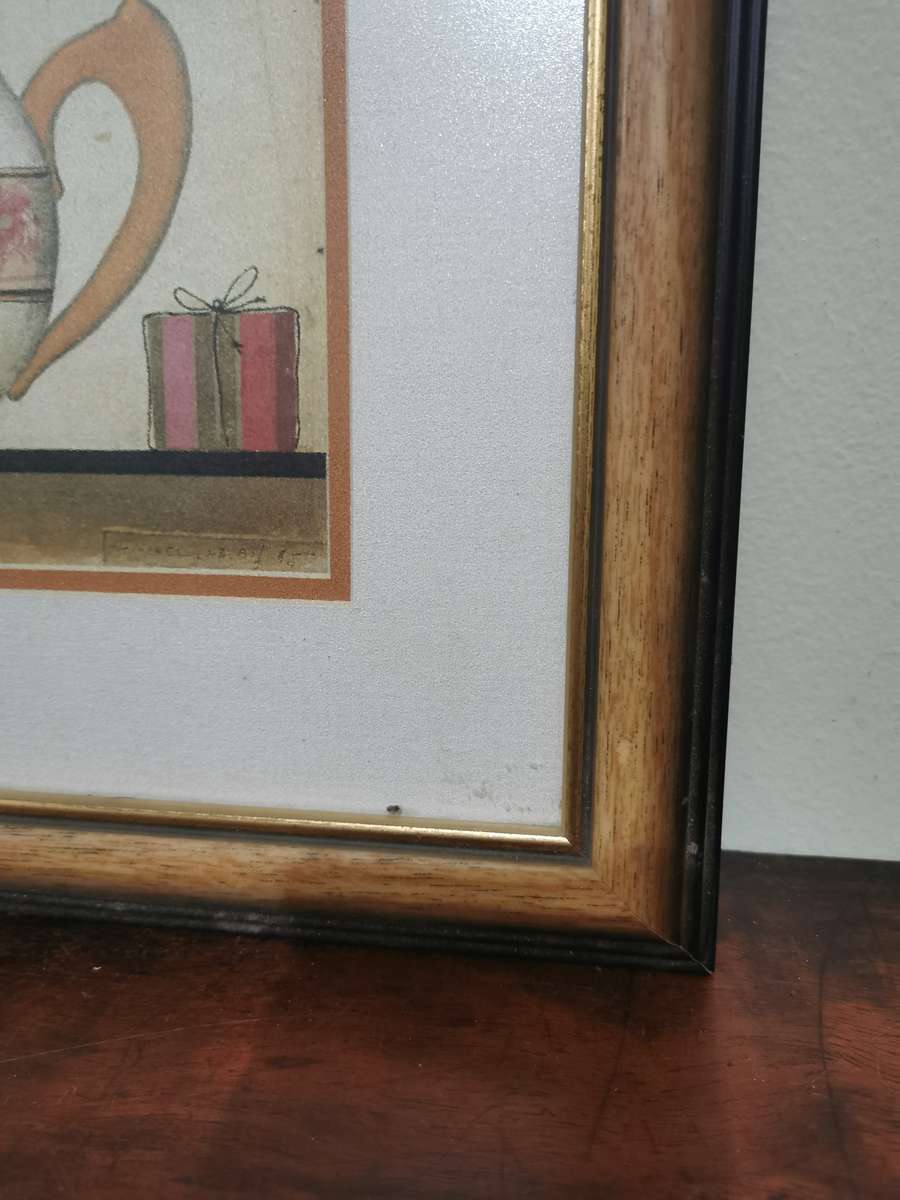 Lovely Portrait in a Wood and Glass Frame 34cmx30cm