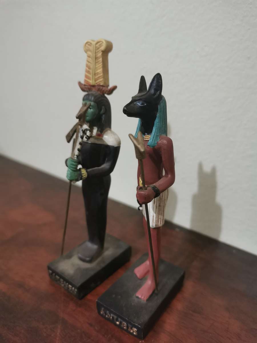 Egyptian God Figurines x2