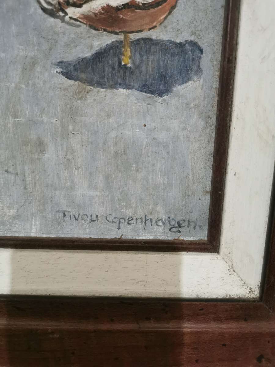 Beautiful Original Art Piece Signed: Tivoli Copenhagen (43cmx28cm)