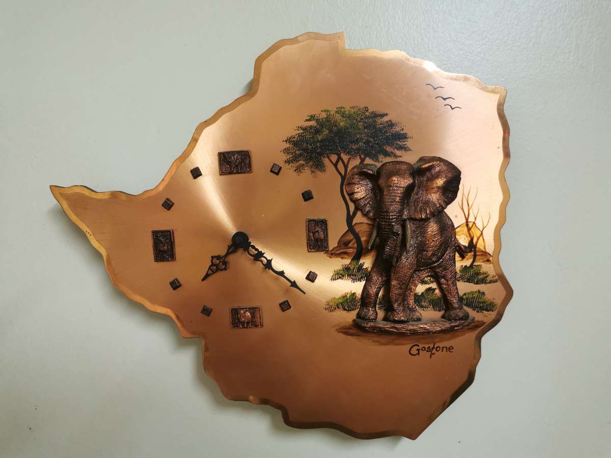 Handmade Gastone Copper Productions Wall Clock - working!