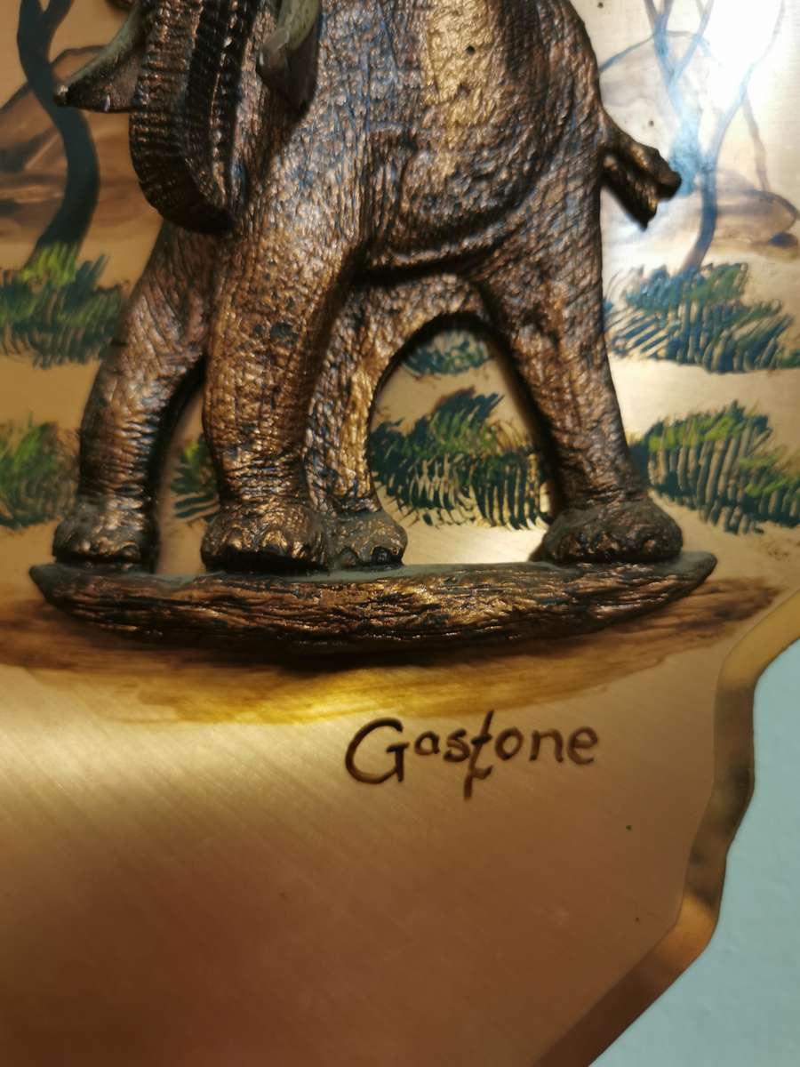 Handmade Gastone Copper Productions Wall Clock - working!